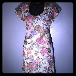 Floral Print Lace Dress
